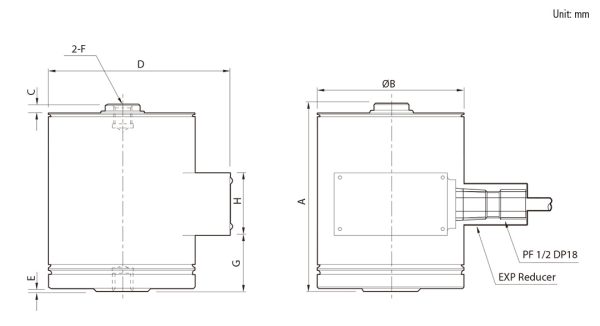 CTS-EXP Loadcell (Yük Hücresi) boyut CTS-EXP Loadcell (Yük Hücresi) boyut