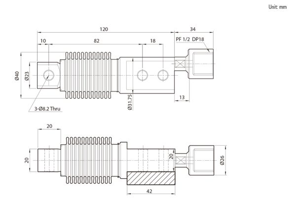 HBS-EXP Loadcell (Yük Hücresi) boyut
