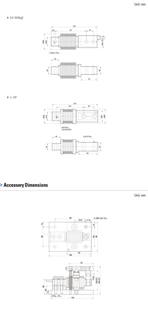 HBS Loadcell (Yük Hücresi) boyut HBS Loadcell (Yük Hücresi) boyut