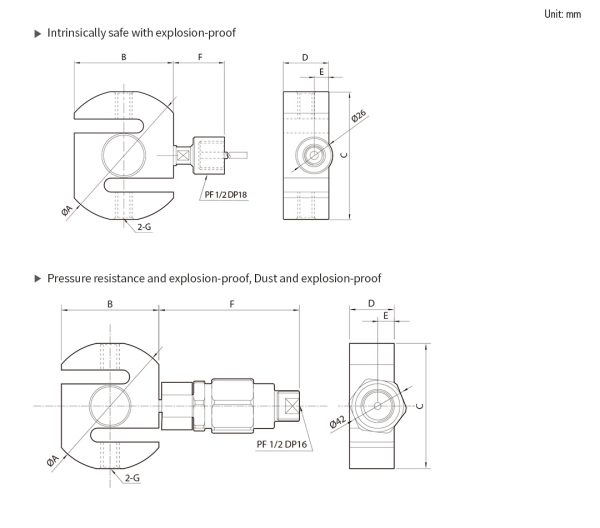 SBS-EXP Loadcell (Yük Hücresi) boyut