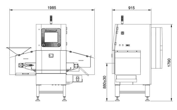 XIS-3000D X-Ray Kontrol Sistemi boyut